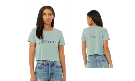 Women's Crop Jersey Short-Sleeve T-Shirt - Dusty Blue