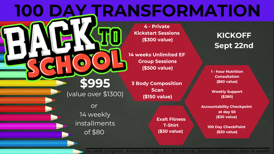 Back to School 100 Day Transformation: New Exalt member